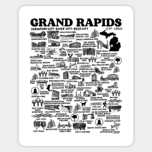 Grand Rapids Map Sticker